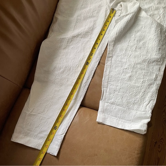 NWT Anthropologie Stella Nova Jill pants textured jacquard trouser barrel leg - Picture 11 of 11